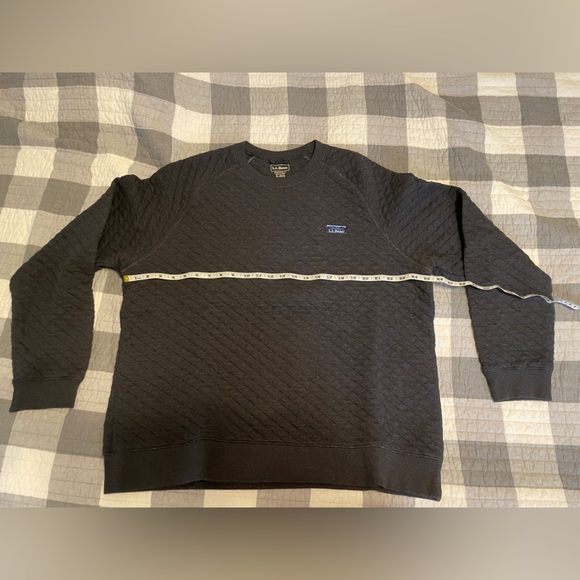 LL Bean Quilted Crew Neck Sweater XL - Picture 2 of 3